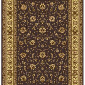 Home Dynamix Regency Brown/Ivory 26 in. x Your Choice Roll Runner