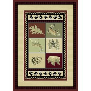 Smokey Mountain Beige 5 ft. 3 in. x 7 ft. 5 in. Area Rug