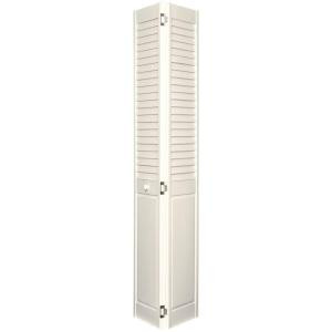 Home Fashion Technologies 2 in. Louver/Panel Behr Parisian Taupe Solid Wood Interior Bifold Closet Door