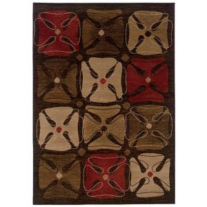LR Resources Expressions of Clover Mild 5 ft. 3 in. x 7 ft. 6 in. Plush Indoor Area Rug