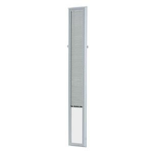 ODL 7 in. x 64 in. Add-On Enclosed Aluminum Blinds in White for Steel & Fiberglass Sidelights with Raised Frame Around Glass