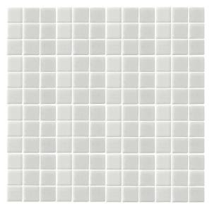 EPOCH Monoz M-White-1400 Mosiac Recycled Glass Mesh Mounted Floor & Wall Tile - 4 in. x 4 in. Tile Sample