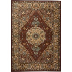 Rizzy Home Bellevue Collection Rust and Tan 1 ft. 8 in. x 2 ft. 6 in. Area Rug