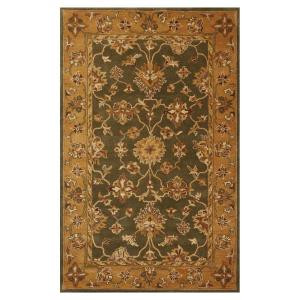Kas Rugs Traditional Oushak Green/Gold 5 ft. x 8 ft. Area Rug