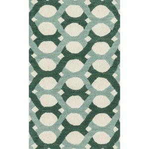 Loloi Rugs Weston Lifestyle Collection Blue Green 2 ft. 3 in. x 3 ft. 9 in. Accent Rug