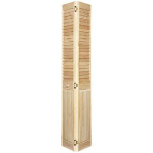 Home Fashion Technologies 2 in. Louver/PanelStain Ready Solid Wood Interior Bifold Closet Door