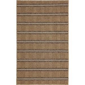 Mohawk Stadium Tan Stripe 1 ft. 6 in. x 2 ft. 6 in. Scatter Accent Rug