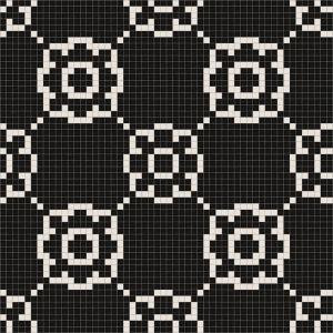 Mosaic Loft Flourish Glimmer Motif 24 in. x 24 in. Glass Wall and Light Residential Floor Mosaic Tile