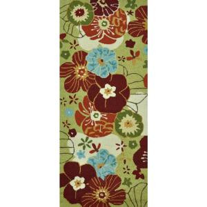 Loloi Rugs Summerton Life Style Collection Lime Multi 2 ft. x 5 ft. Runner