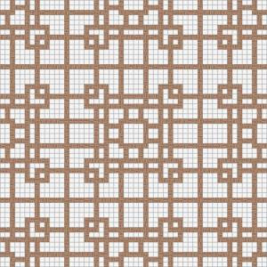 Mosaic Loft Lattice Copper Motif 24 in. x 24 in. Glass Wall and Light Residential Floor Mosaic Tile