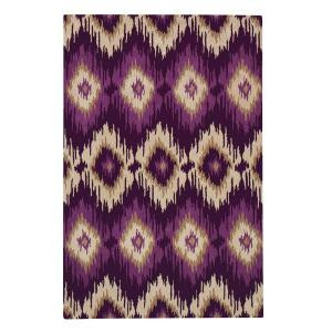 Home Decorators Collection Diamond Ikat Plum 5 ft. 3 in. x 8 ft. Area Rug