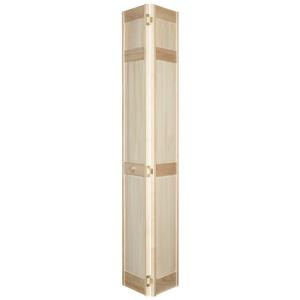 Home Fashion Technologies 6-Panel Stain Ready Solid Wood Bifold Closet Door