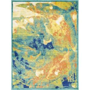 Loloi Rugs Lyon Lifestyle Collection Tropical Island 7 ft. 7 in. x 10 ft. 5 in. Area Rug