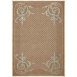 Martha Stewart Living Scrollwork Brown 2 ft. 7 in. x 4 ft. Area Rug