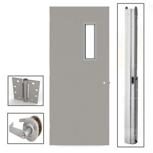 L.I.F Industries 36 in. x 80 in. Vision Lite 520 Right-Hand Door Unit with Knockdown Frame