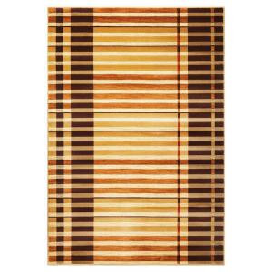Kas Rugs Stripe up the Bands Earthtone 2 ft. 3 in. x 3 ft. 5 in. Area Rug