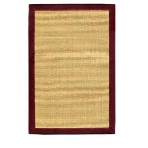 Home Decorators Collection Freeport Sisal Honey and Burgundy 8 ft. x 10 ft. 6 in. Area Rug