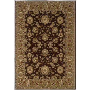 LR Resources Traditional Brown and Gold Runner 1 ft. 10 in. x 7 ft. 1 in. Plush Indoor Area Rug