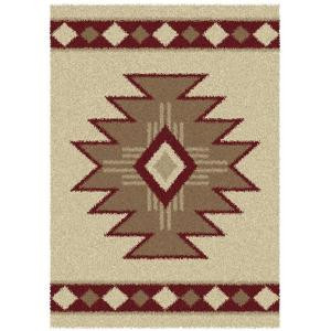 United Weavers Overstock Southwest Icon Vanilla 5 ft. 3 in. x 7 ft. 2 in. Contemporary Area Rug