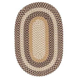 Colonial Mills Burmingham Plum Oasis 8 ft. x 8 ft. Oval Braided Accent Rug