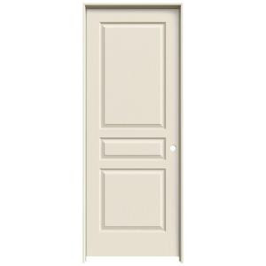 JELD-WEN Textured 3-Panel Primed Molded Prehung Interior Door