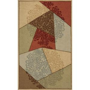 Momeni Terrace Garden Brown 5 ft. x 8 ft. All-Weather Patio Area Rug
