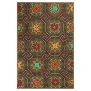Kas Rugs High Fashion Motif Brown/Red 5 ft. x 7 ft. 6 in. Area Rug