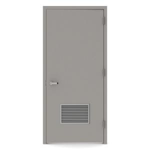 L.I.F Industries 36 in. x 84 in. Left-Hand Firerated Louver Door Unit with Welded Frame