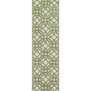 Loloi Rugs Weston Lifestyle Collection Ivory Green 2 ft. 3 in. x 7 ft. 6 in. Runner
