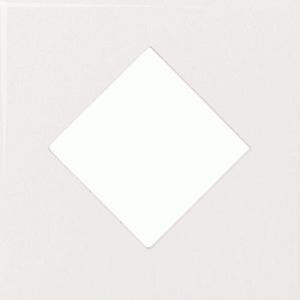 Daltile Fashion Accents White 4-1/4 in. x 4-1/4 in. Ceramic Diamond Insert Wall Tile