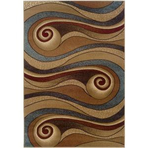 LR Resources Contemporary Gold and Brown 1 ft. 10 in. x 3 ft. 1 in. Plush Indoor Area Rug