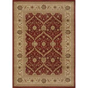 Home Dynamix Monroe Red/Cream 5 ft. 2 in. x 7 ft. 2 in. Area Rug