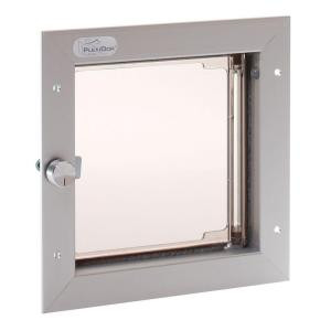 PlexiDor Performance Pet Doors 6.5 in. x 7.25 in. Small Silver Cat or Small Dog Door Requires No Replacement Flap