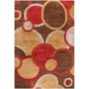 BASHIAN Chelsea Collection Bubbles Chocolate 7 ft. 6 in. x 9 ft. 6 in. Area Rug