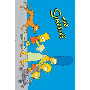 Fun Rugs The Simpsons Walk 'N Roll Blue 19 in. x 29 in. Accent Rug
