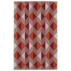 Kaleen Nomad Red 3 ft. 6 in. x 5 ft. 6 in. Area Rug