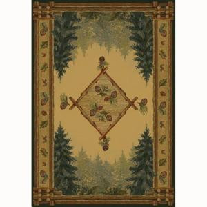 United Weavers Forest Trail 7 ft. 10 in. x 10 ft. 6 in. Contemporary Lodge Area Rug