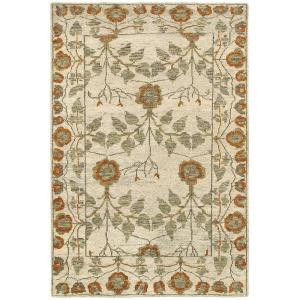 LR Resources Oushak Natural/Rust 4 ft. x 6 ft. Plush Indoor Area Rug