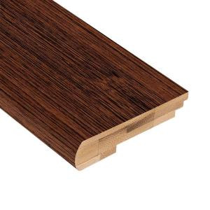 Home Legend Brushed Horizontal Rainforest 3/8 in. Thick x 3-3/8 in. Wide x 78 in. Length Bamboo Stair Nose Molding