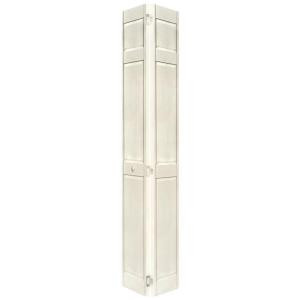 Home Fashion Technologies 6-Panel Behr Antique White Solid Wood Interior Bifold Closet Door