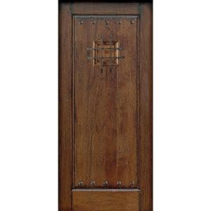 Main Door Rustic Mahogany Type Prefinished Distressed Solid Wood Speakeasy Entry Door Slab