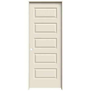 JELD-WEN Smooth 5-Panel Primed Molded Prehung Interior Door