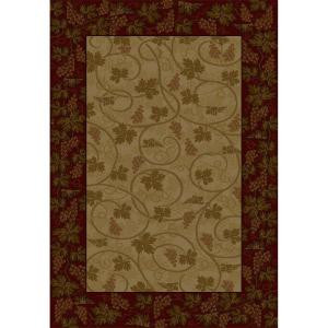 United Weavers Tuscanny Burgundy 7 ft. 10 in. x 10 ft. 6 in. Transitional Area Rug