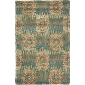 LR Resources Indulgence Blue 7 ft. 9 in. x 9 ft. 9 in. Extremely Plush Indoor Area Rug