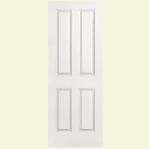 Masonite 30 in. x 80 in. Composite Hollow-Core 4-Panel Smooth Molded Flush Slab Door