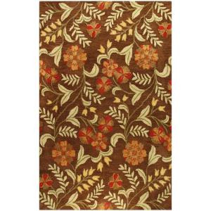 BASHIAN Chelsea Collection Red Patches Chocolate 8 ft. 6 in. x 11 ft. 6 in. Area Rug