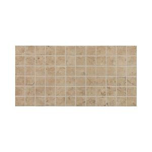 Daltile Fidenza Cafe 12 in. x 24 in. x 8mm Porcelain Mesh-Mounted Mosaic Floor and Wall Tile (24 sq. ft. / case)