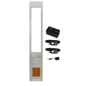 High Tech Pet 96 in. x 14 in. PowerPet Electronic Sliding Glass Pet Door DeluxPak with Free 2nd Collar + Rechargeable Battery