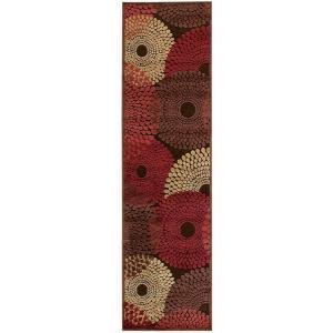 Nourison Graphic Illusions Brown 2 ft. 3 in. x 8 ft. Runner