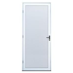 Unique Home Designs 36 in. x 80 in. White Full View Security Door with Meshtec Screen